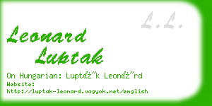 leonard luptak business card